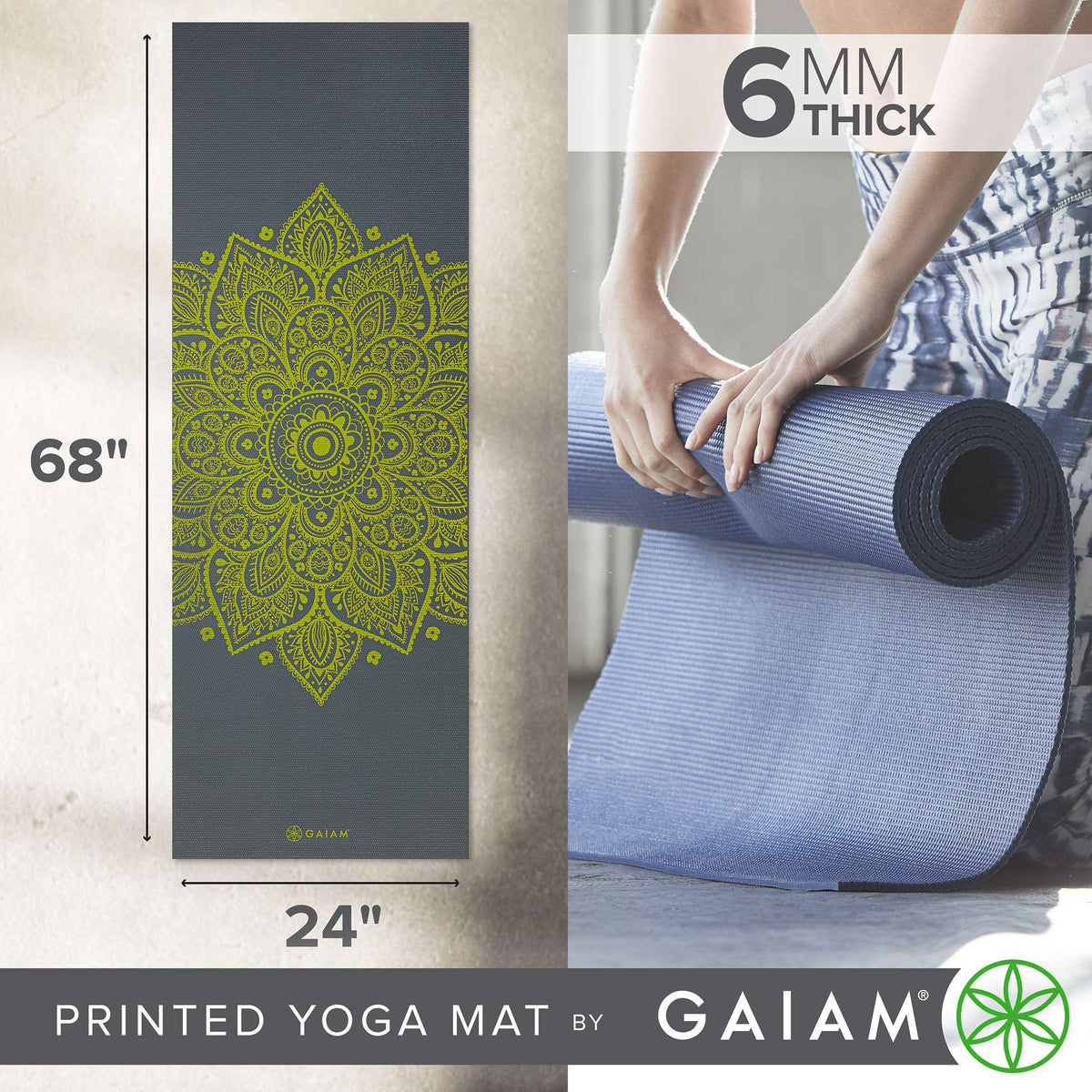 Premium Yoga Mat (Citron Sundial)
