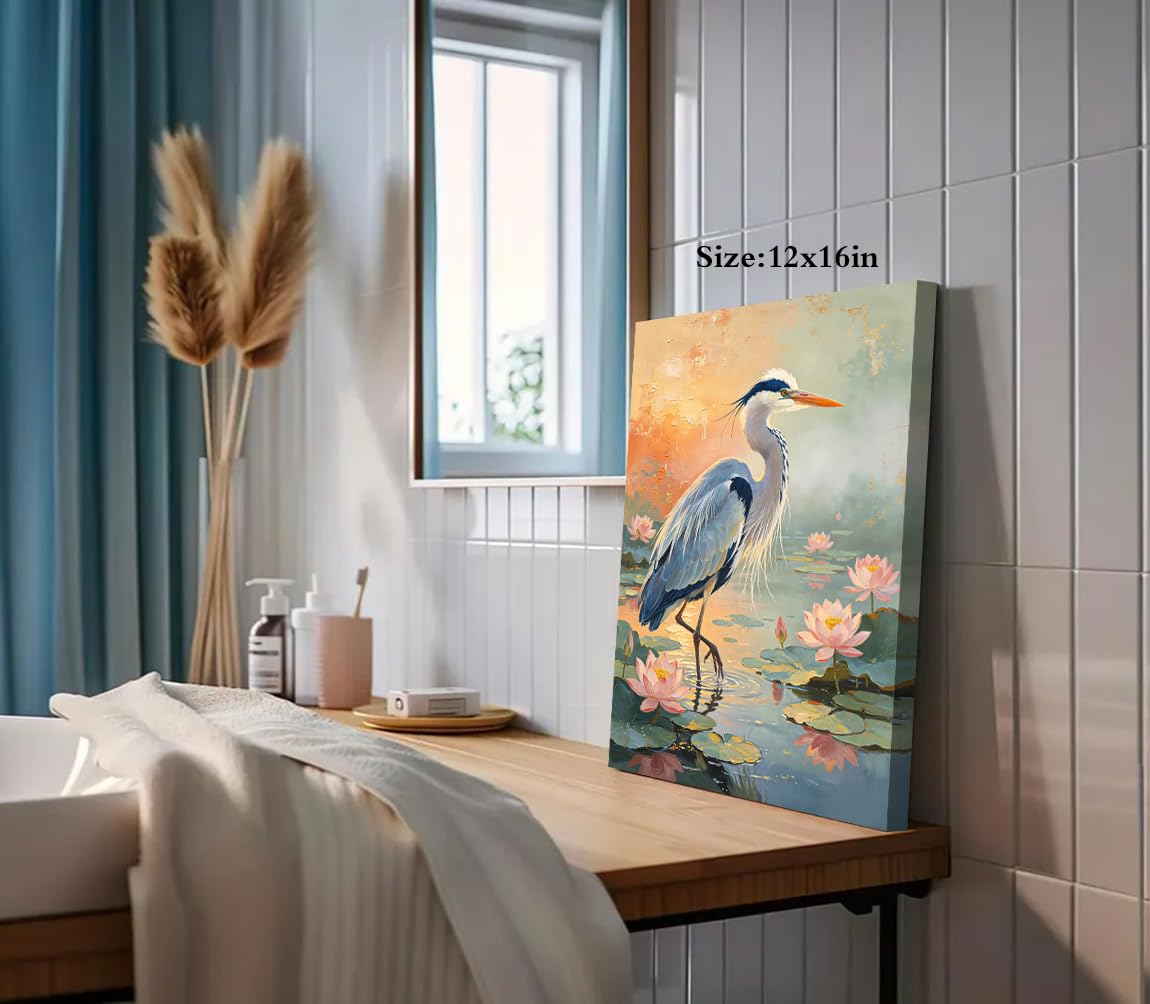 Framed Blue Heron Wall Art (Framed Blue Heron Wall Art)