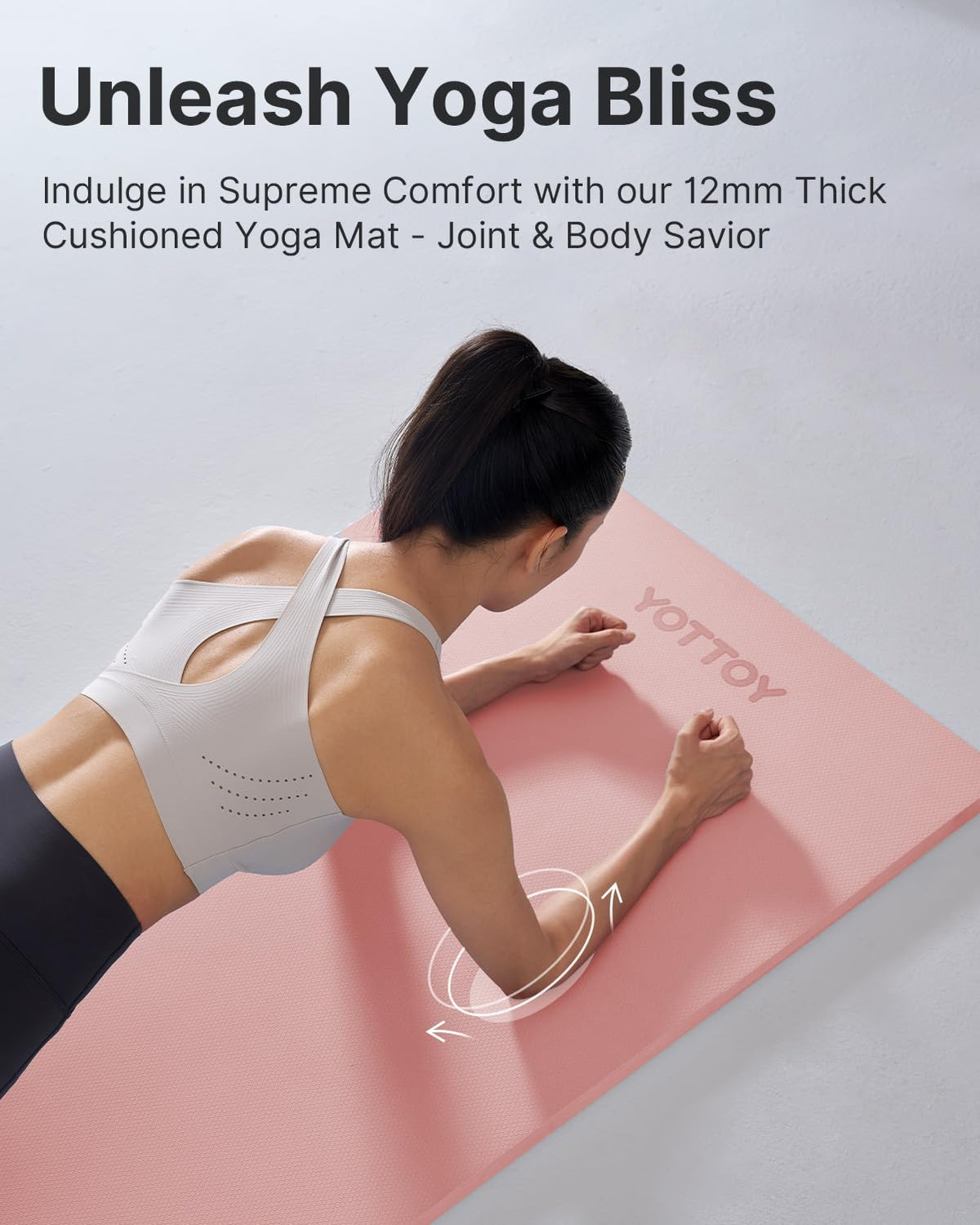 Yoga Mat Extra Thick Yoga Mat (Pink / 72*32*1/2inch)