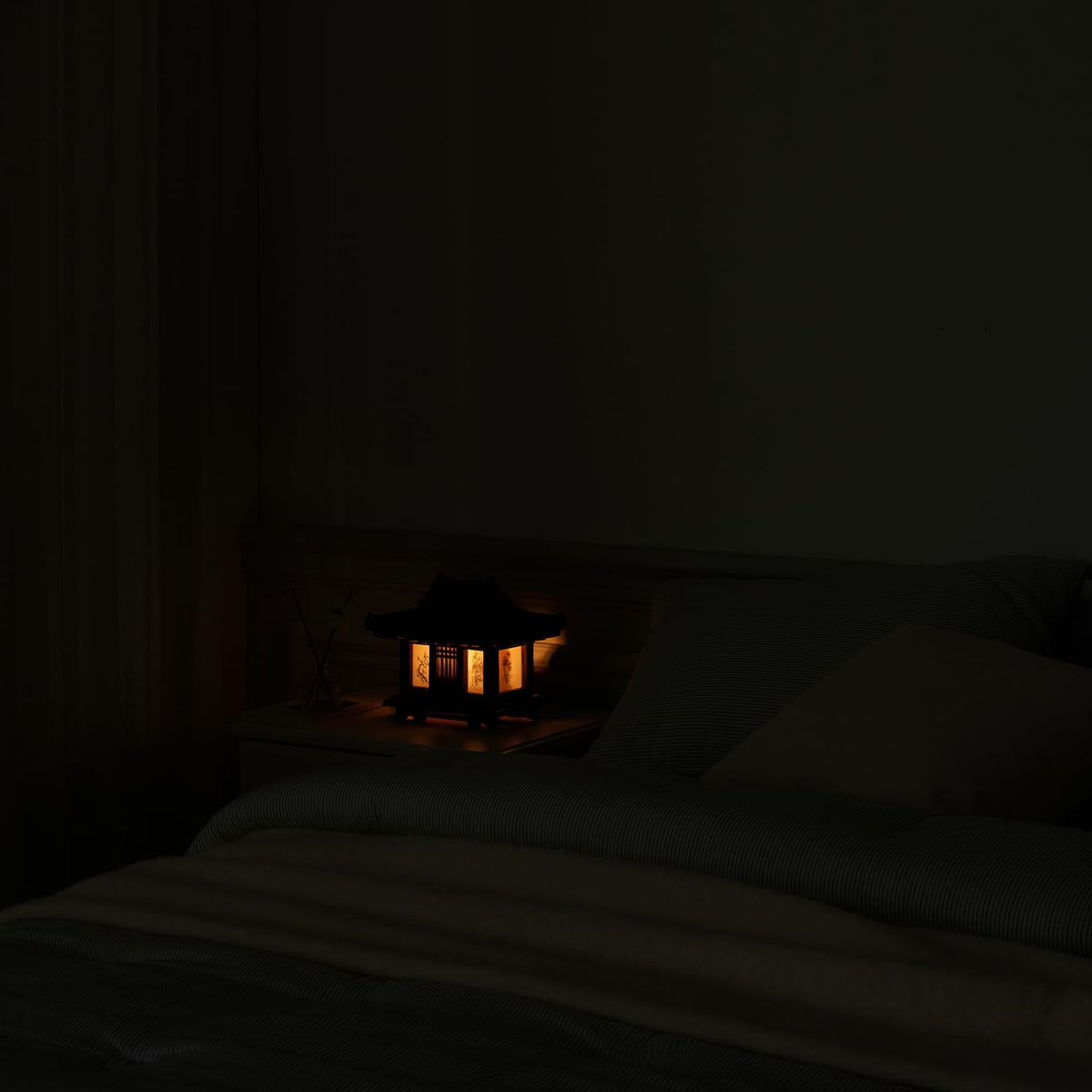 Traditional Korean Wood Lamp (Hanok)