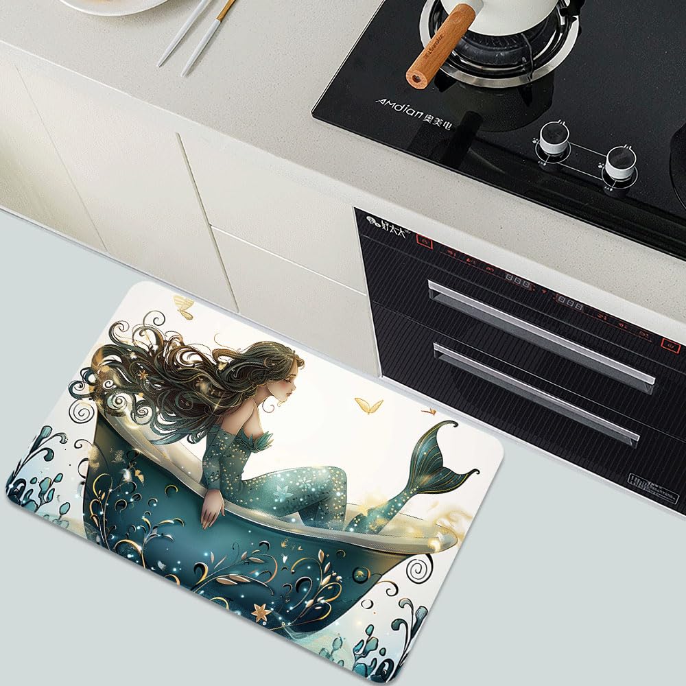 Bath Mat Bathroom Rug (Bathtub Mermaid- / 16 x 24 inches)
