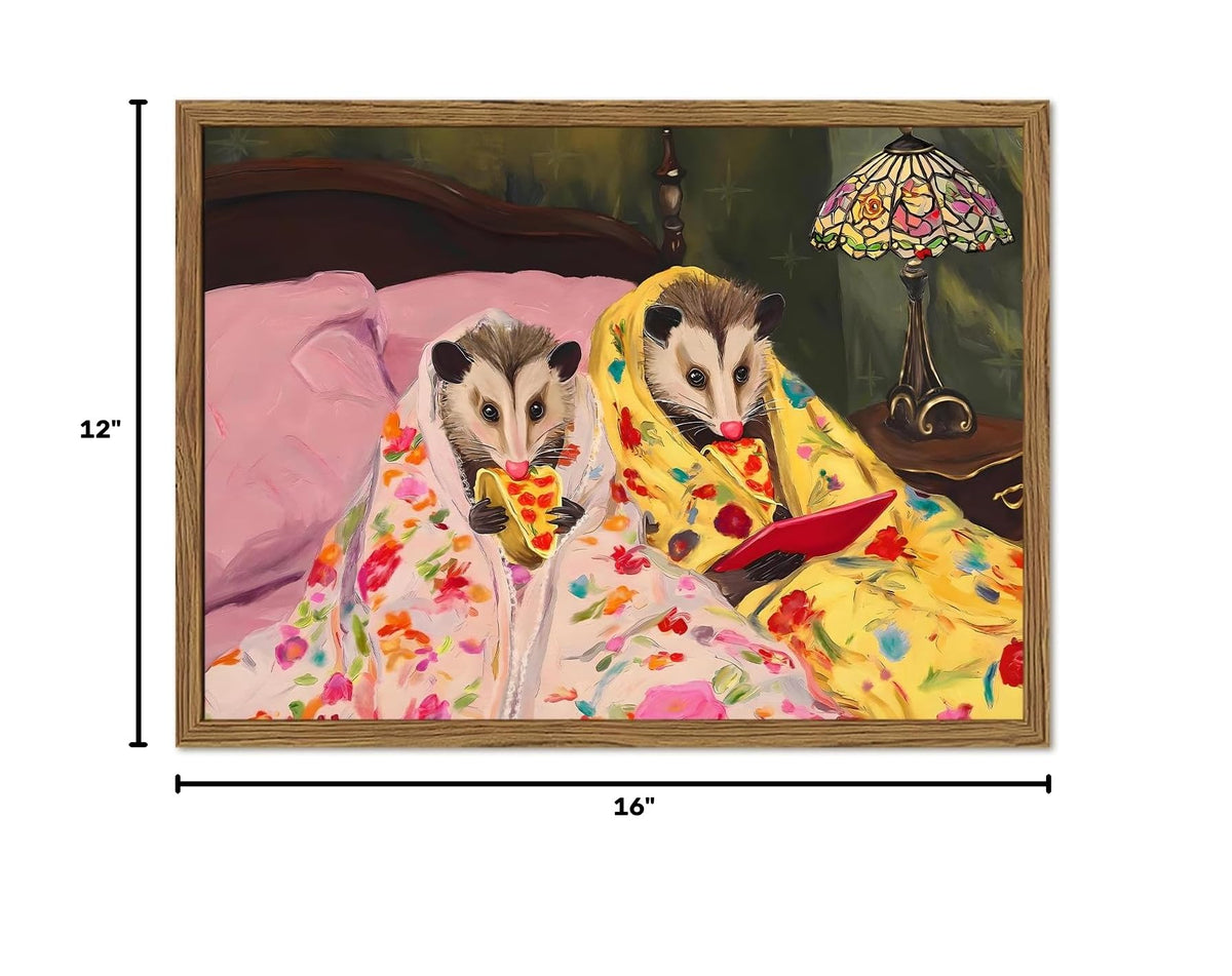 Funny Opossum Wall Art (Animal-M / 16"L x 12"W)