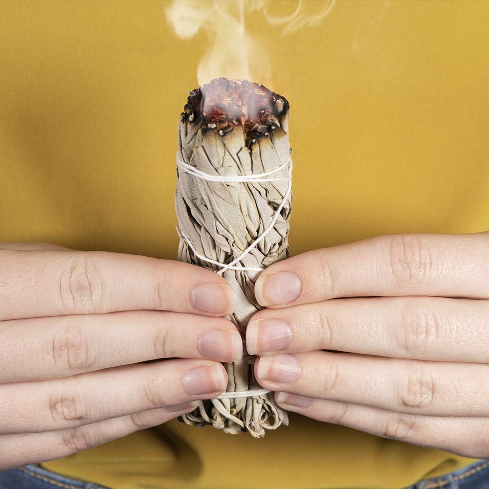 Authentic Sage Smudge Kit with Abalone Shell for Smudging New Homes & Apartments (Shell Kit)