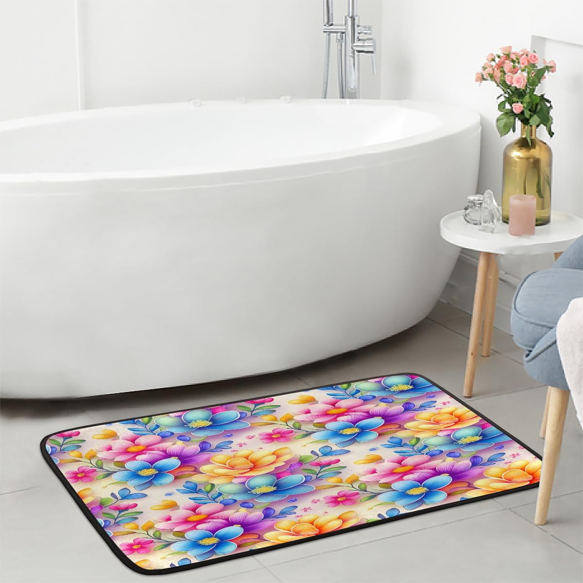 Spring Kitchen Rugs Kitchen Mats Non Slip Floor Mat (D:color 3)