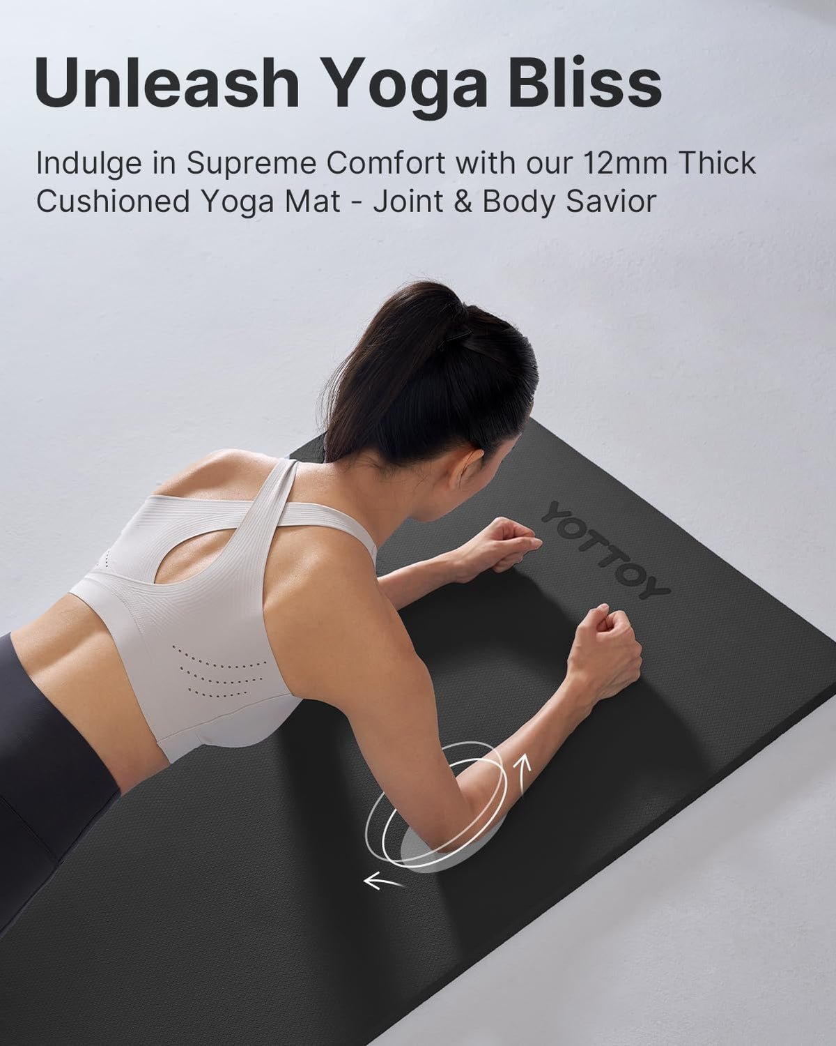 Yoga Mat Extra Thick Yoga Mat (Black / 72*24*1/2inch)