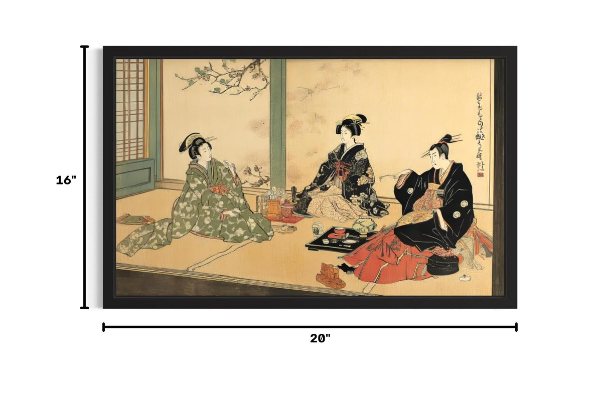 Emperor's Court Black Framed Wall Art Print Poster (Emperor's Court / 20"L x 16"W)