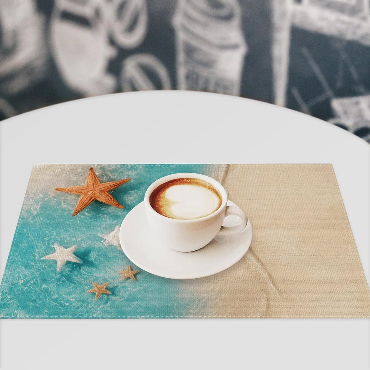 Summer Ocean Starfish Placemat Set of 4 (Coastal-4 / 4pcs)