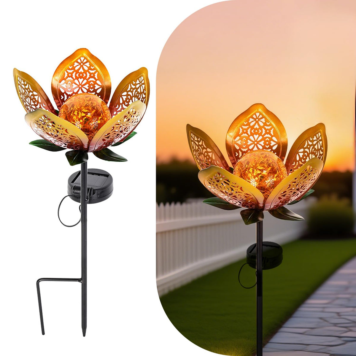 Solar Lights Outdoor Garden Decor (Golden)