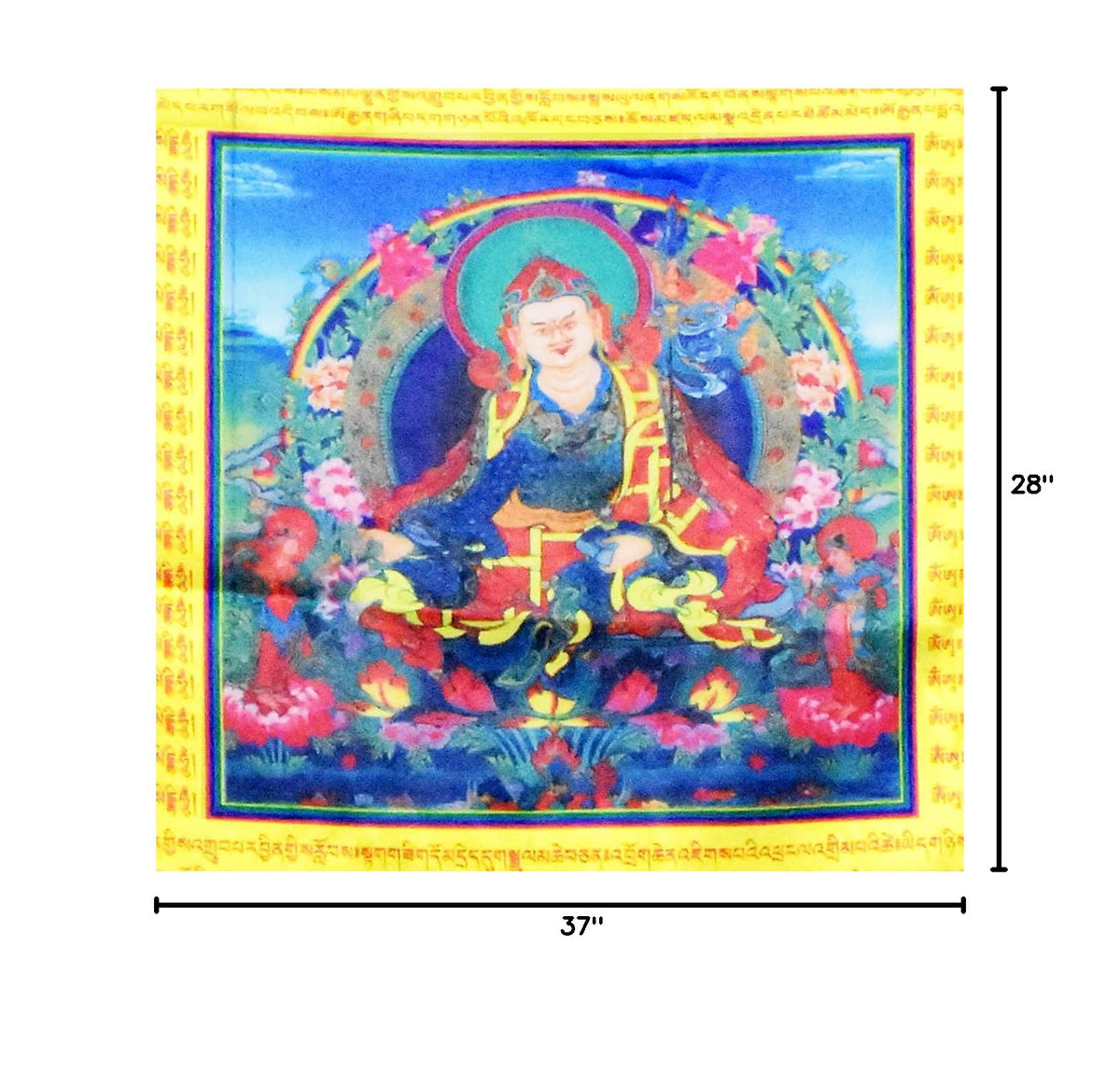Vertical Tibetan Prayer Flags Outdoor Buddhism Decor Guru Rinpoche Lungta (Guru Rinpoche)