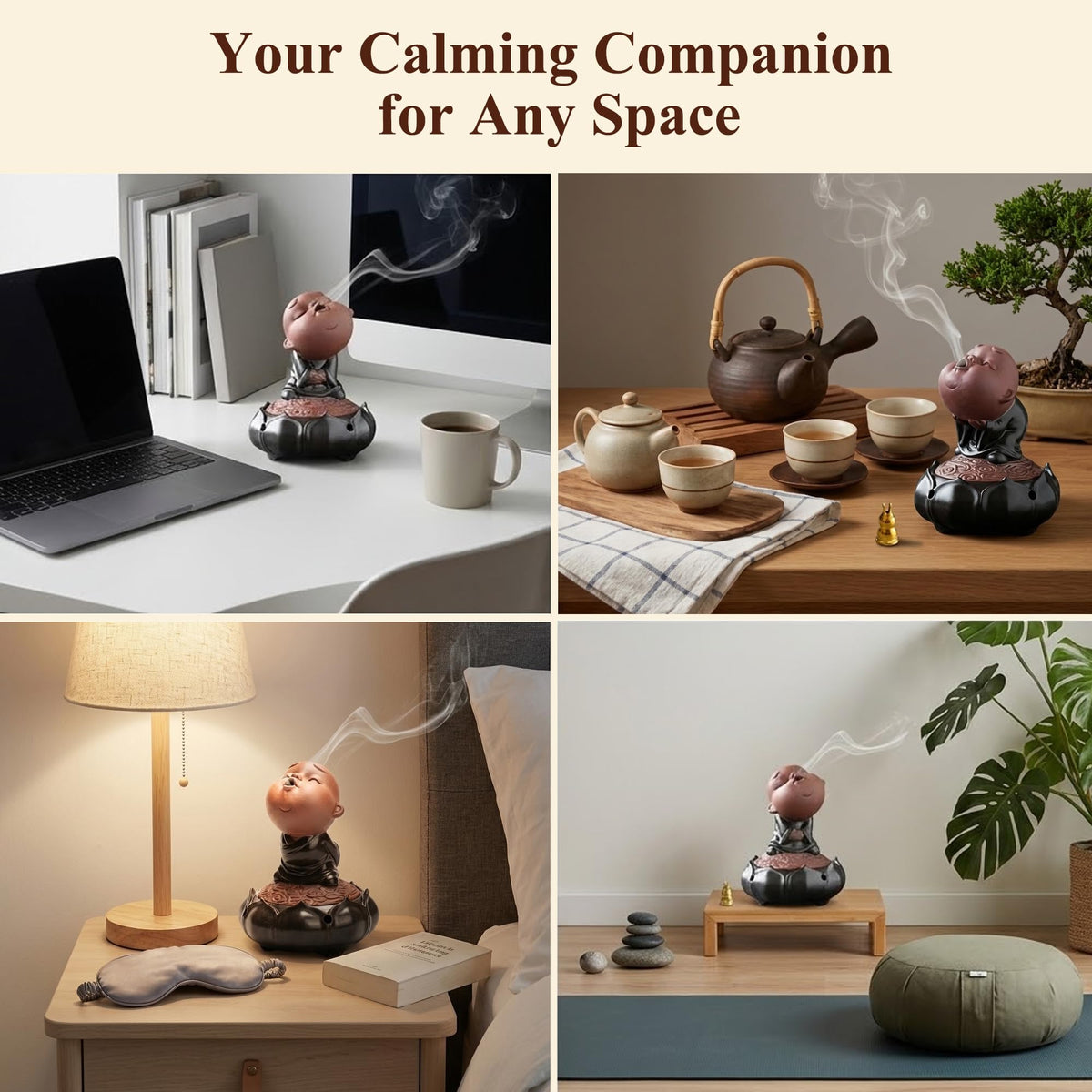 Ceramic Coil & Cone Incense Burner (Carefree)