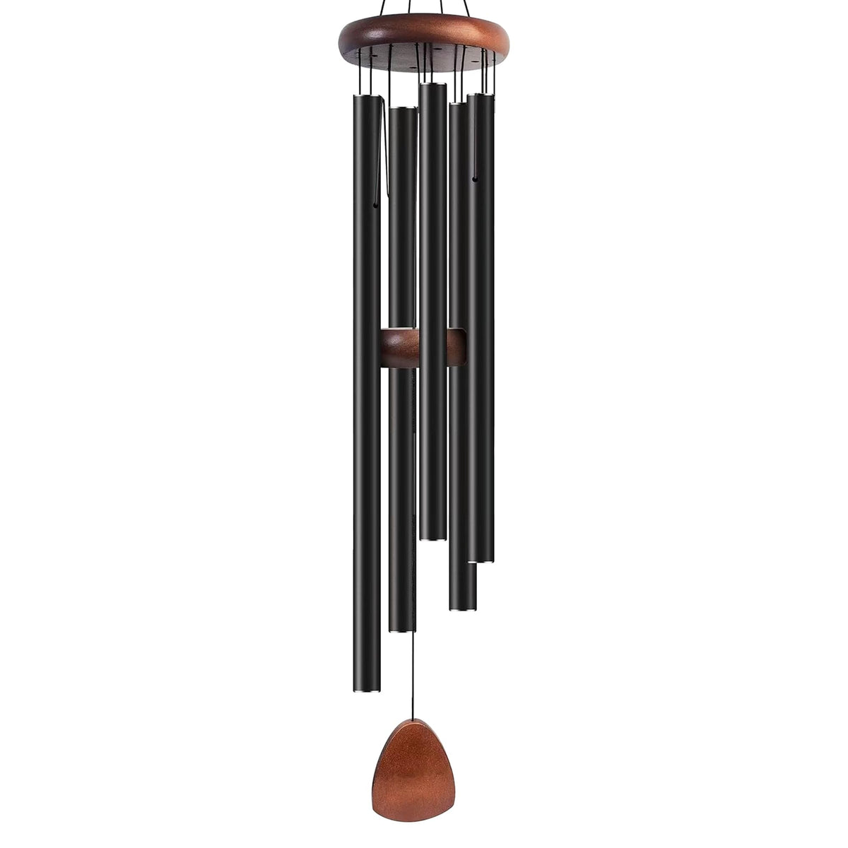 50" Aluminum Wind Chimes for Outside (Black / Classic 50" Deep Tone (5 Tubes))