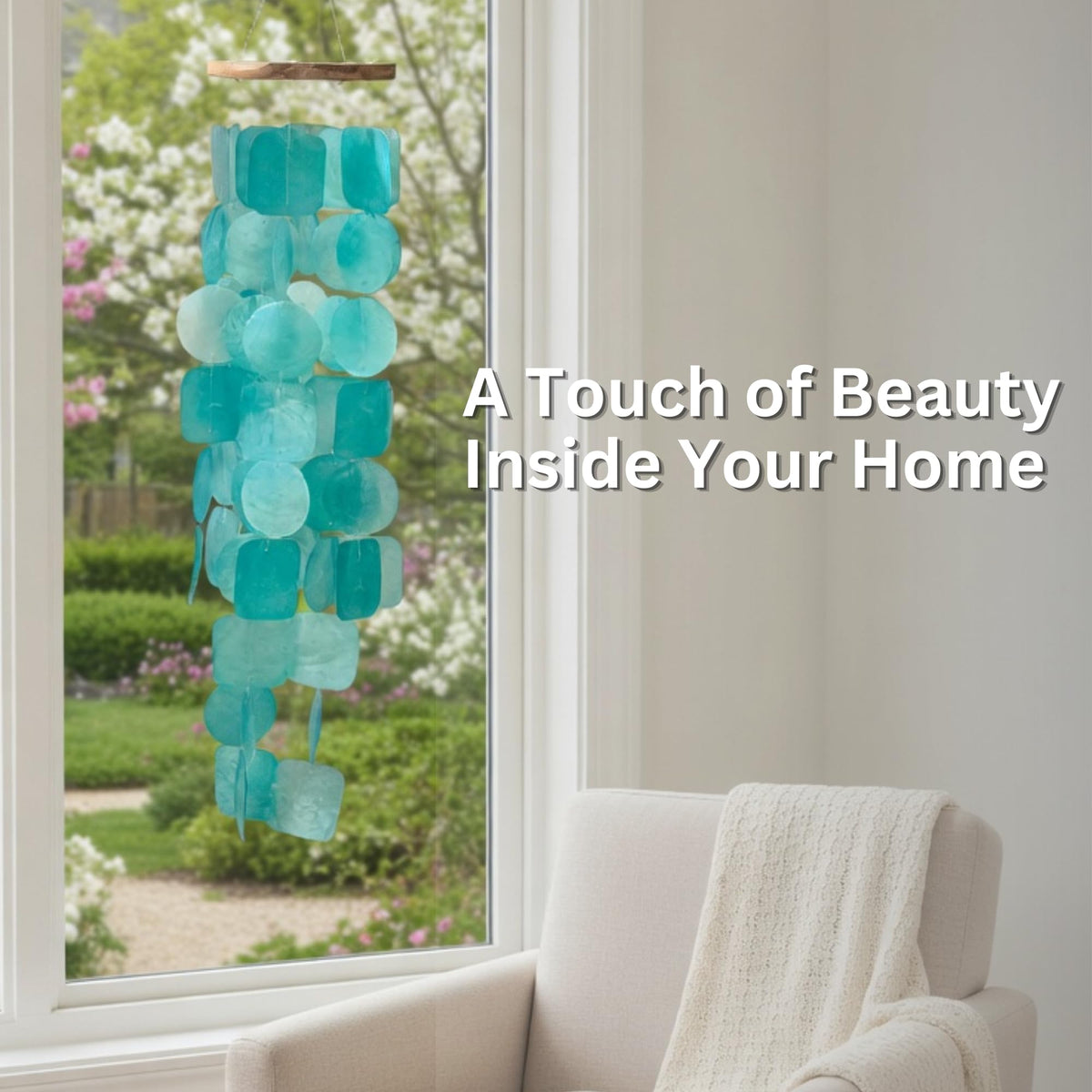 Turquoise Wind Chimes for Outside (Turquoise)