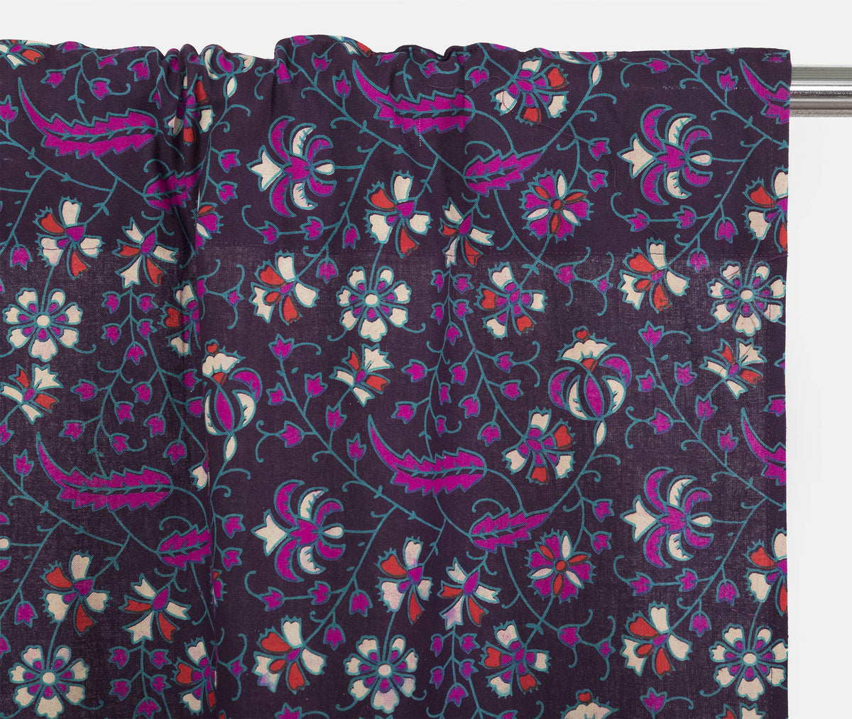 Indian Hippie Bohemian Beautiful Elephant Mandala Curtain Panels Purple (Purple / 25"W x 74"L (Pack of 2))