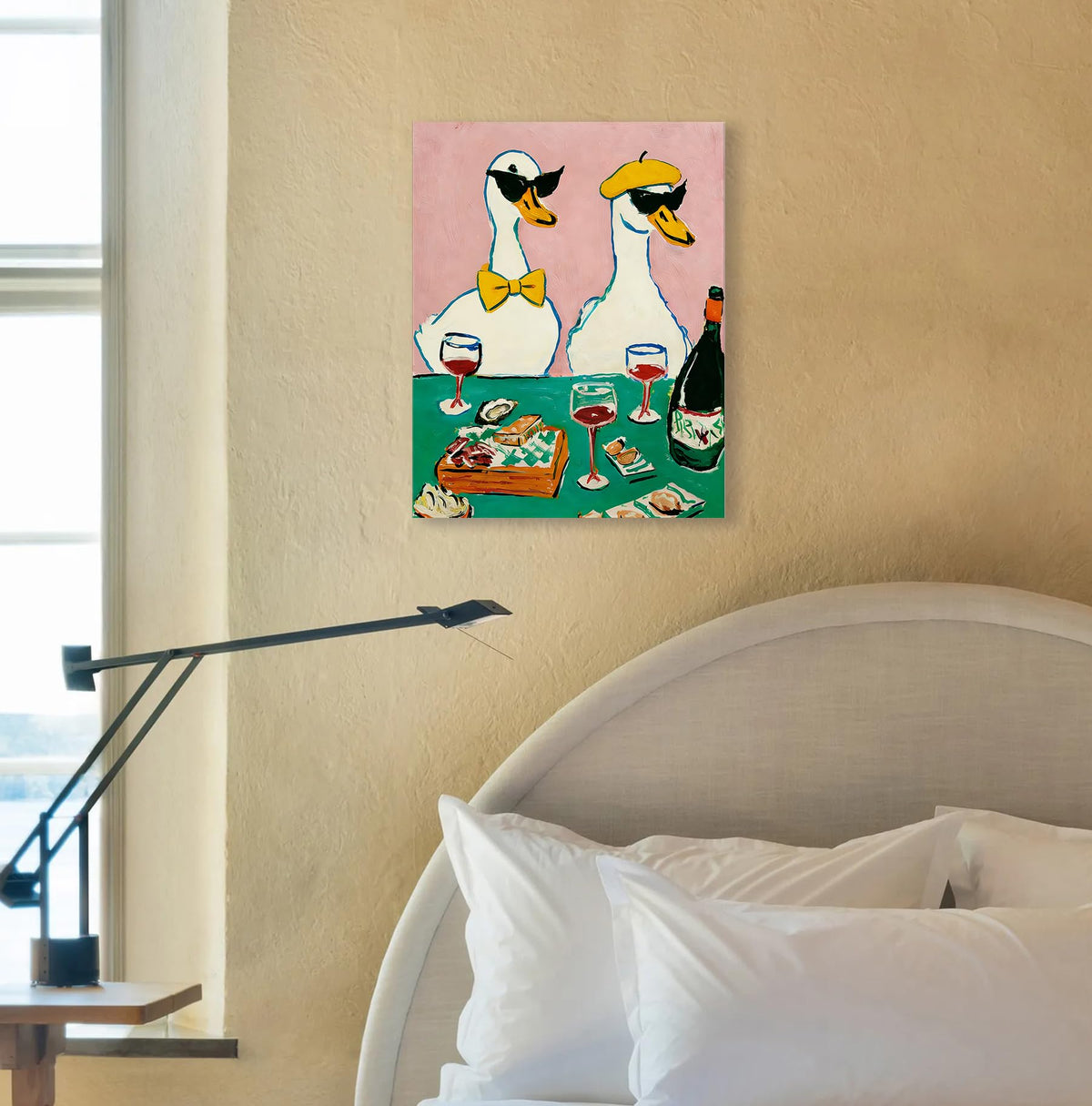 Funny Duck Wine Wall Art Decor 11x14 Inches (Funny Duck Wine)