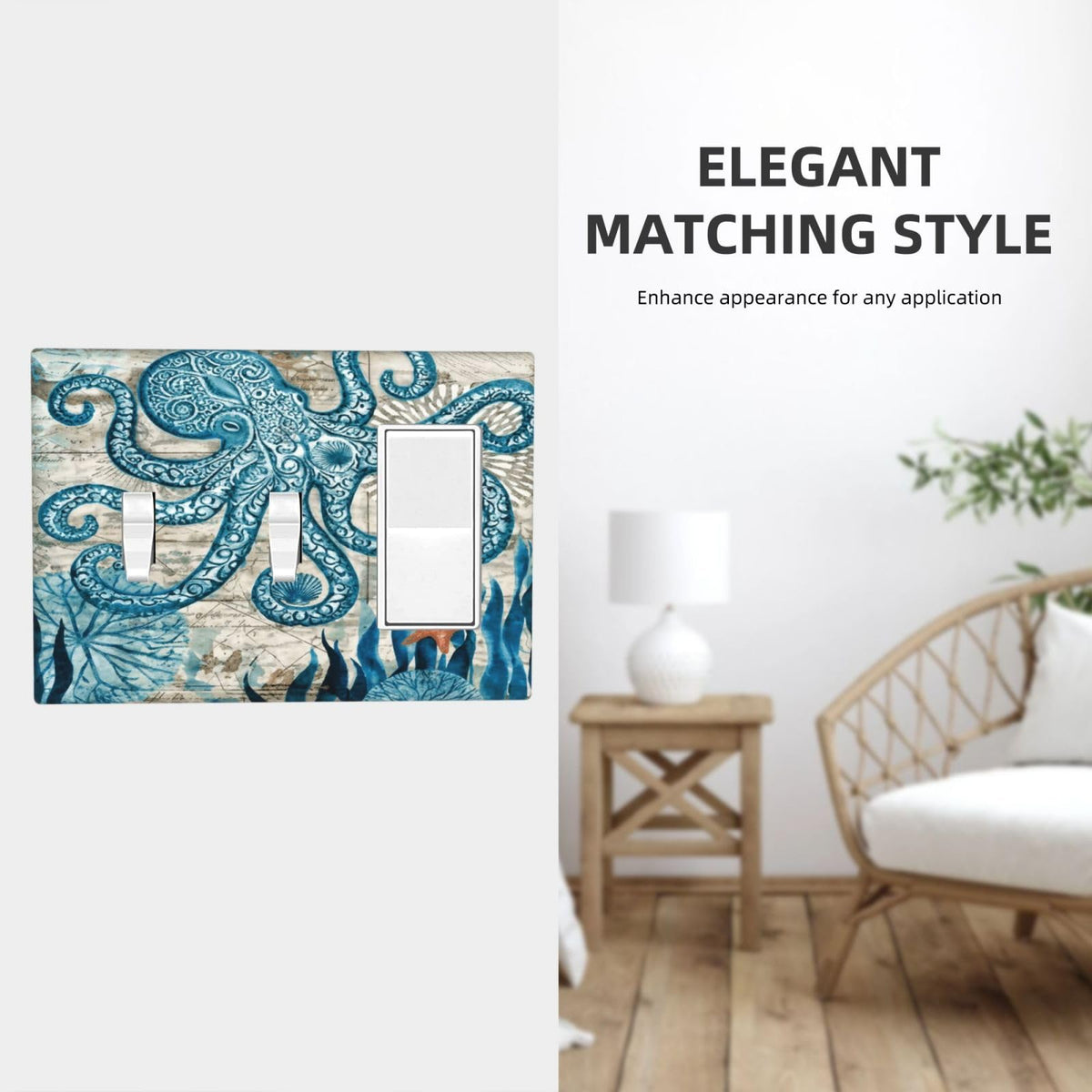 Nautical Ocean Starfish Octopus 3 Gang 2 Toggle 1 Decorator (Nautical Ocean Starfish Octopus / 2 Toggle 1 Decorator)