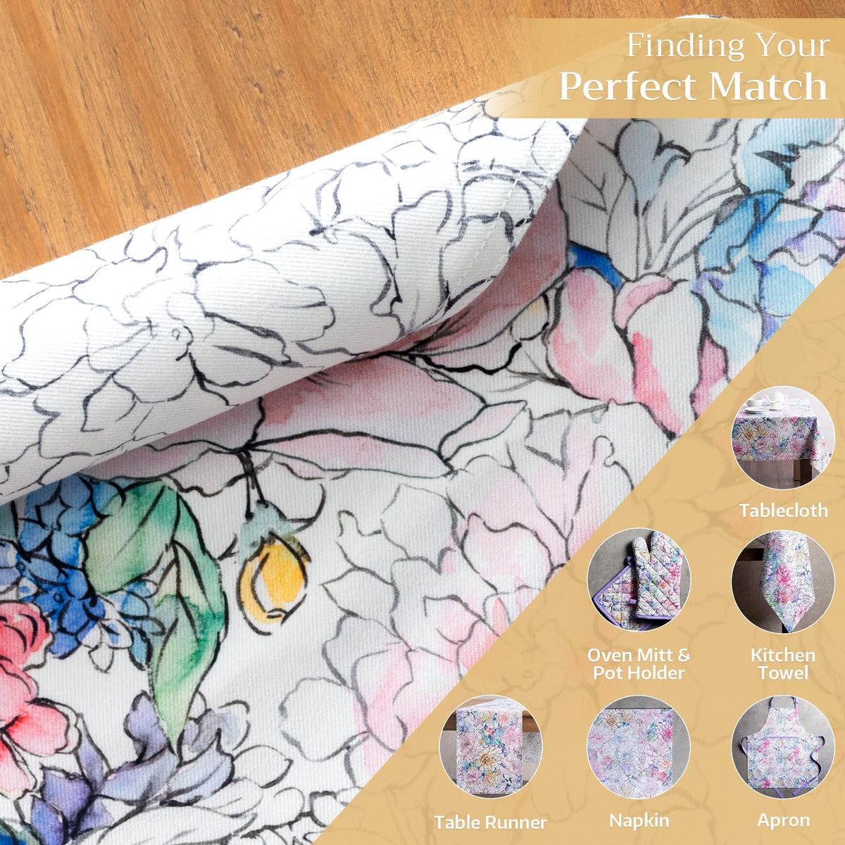 Placemats Set of 4 Reusable 100% Cotton (118 - Floral Love / 13" X 19" (Pack of 4))
