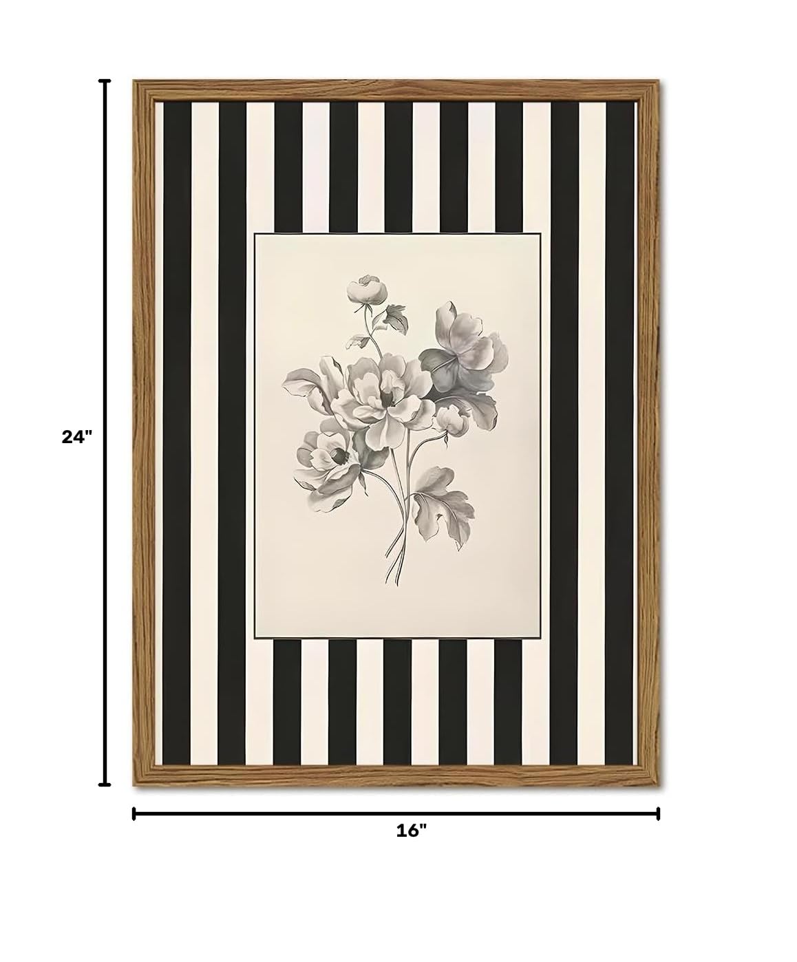 Vintage Floral Wall Art (24"L x 16"W / Floral-D)
