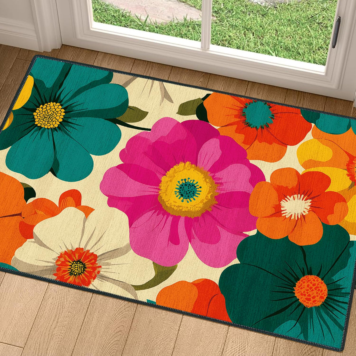 2x3FT Colorful Floral Area Rug (#25 / 2' x 3' (Rectangular))