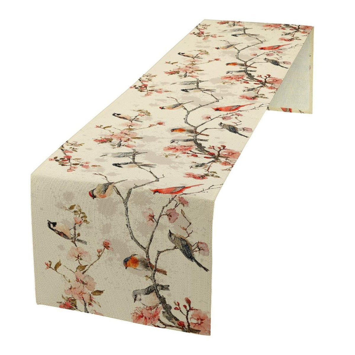 Bird Floral Table Runner (13x108inch / Floral Birds)