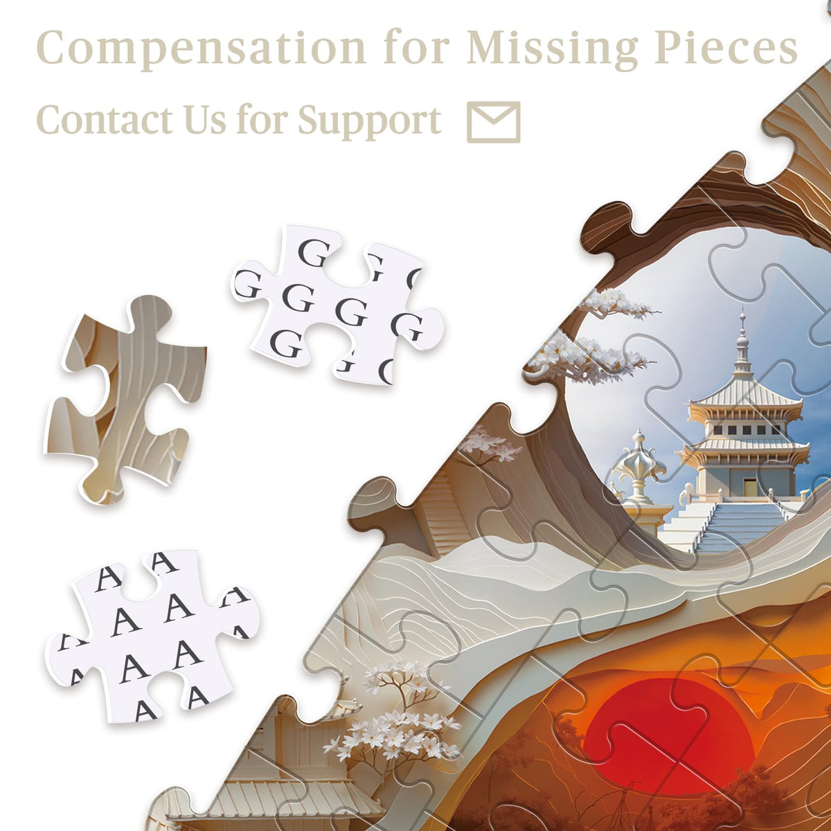 Puzzles for Adults 1000 Pieces Yin Yang Asian Japanese (A-yin Yang Landscape)