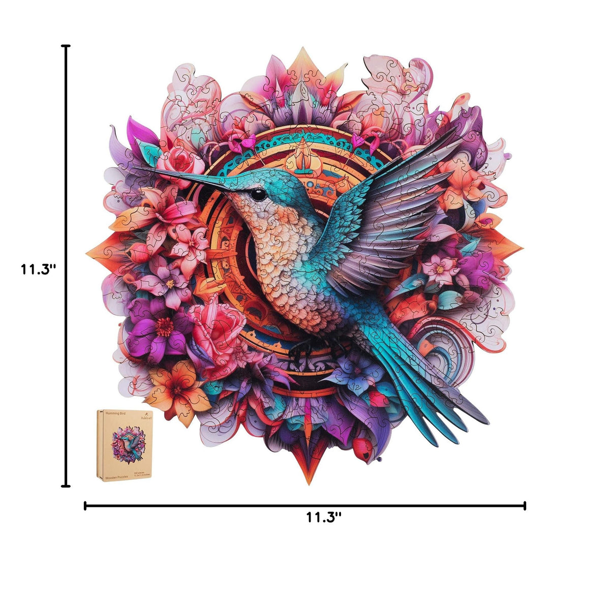 Wooden Puzzles for Adults (Hummingbird / 200 pieces)