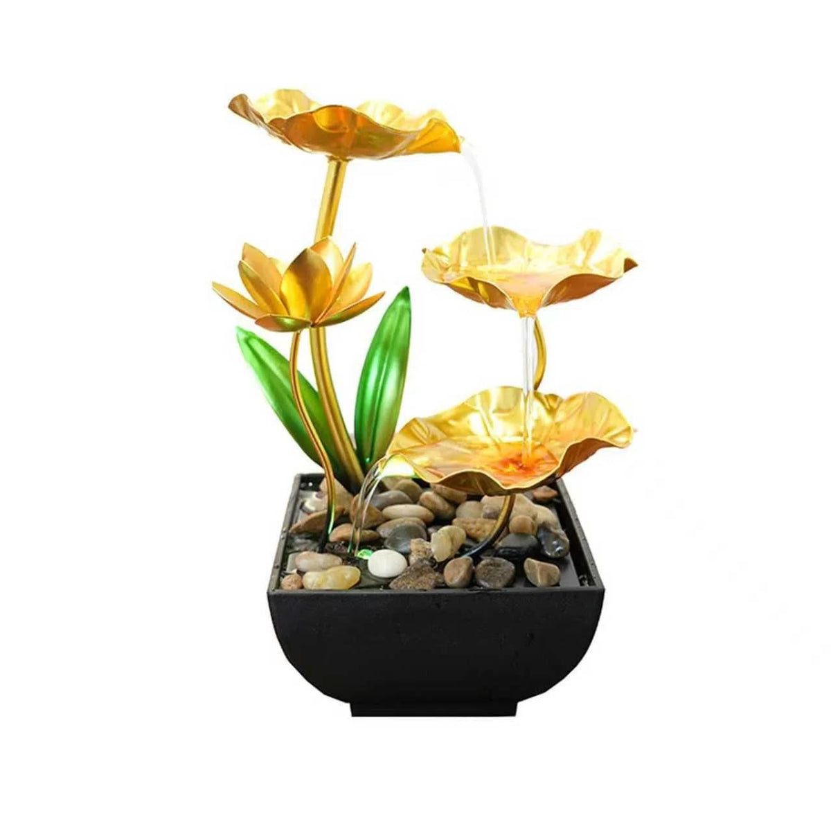 11'' H Gold Tabletop Water Fountain (Gold Styl2)