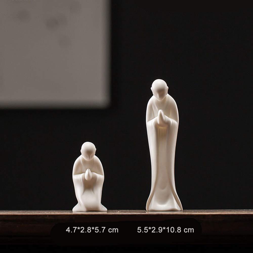 White Porcelain Zen Buddha Statue (Stading)