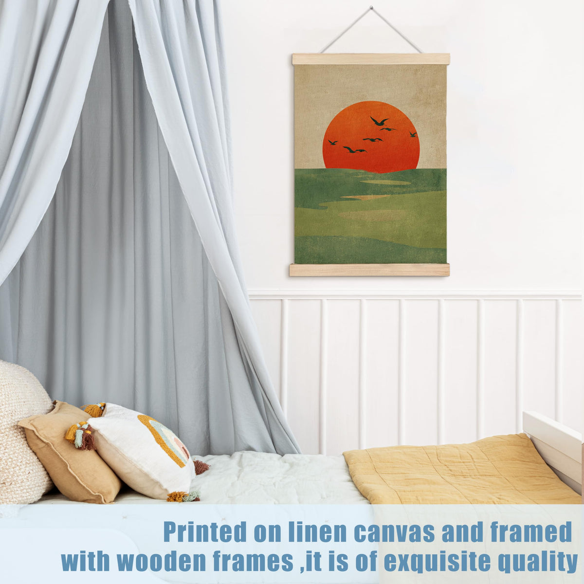 Boho Japandi Sunset Zen Wall Art Decor (boho japandi sunset)