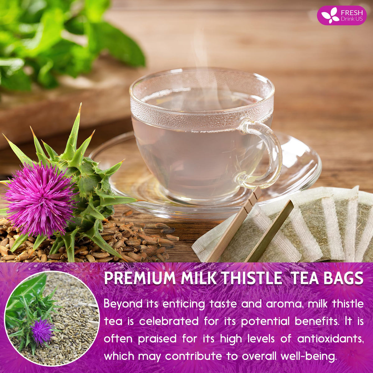 Premium 205 Milk Thistle Tea Bags (205 Tea Bags)