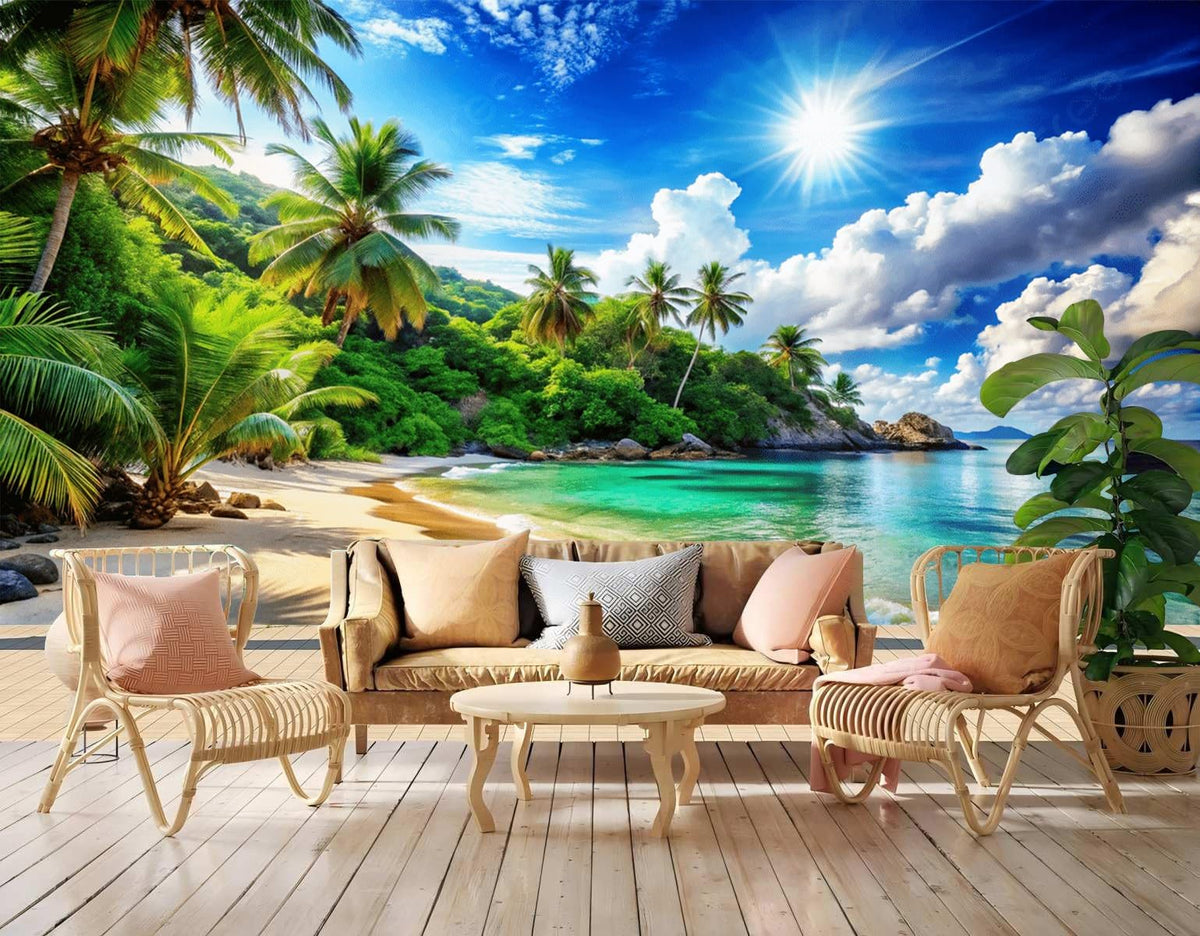 Peel Stick Wall Mural Wallpaper Ocean 114"x82" Decor G07 (G07 / 114" x 82")