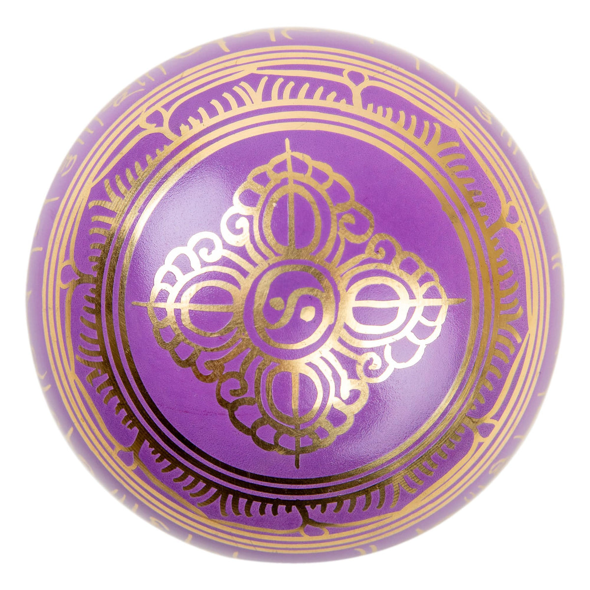 Tibetan Singing Bowl Set Brass (Purple)