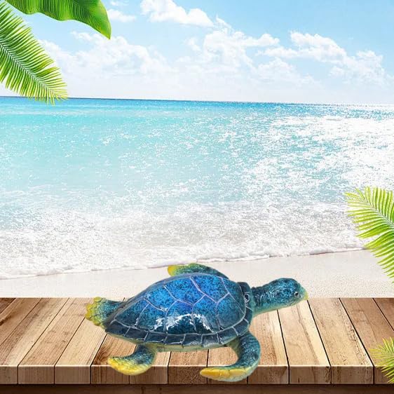 6 Inch Resin Sea Turtle Figurine (Blue4)