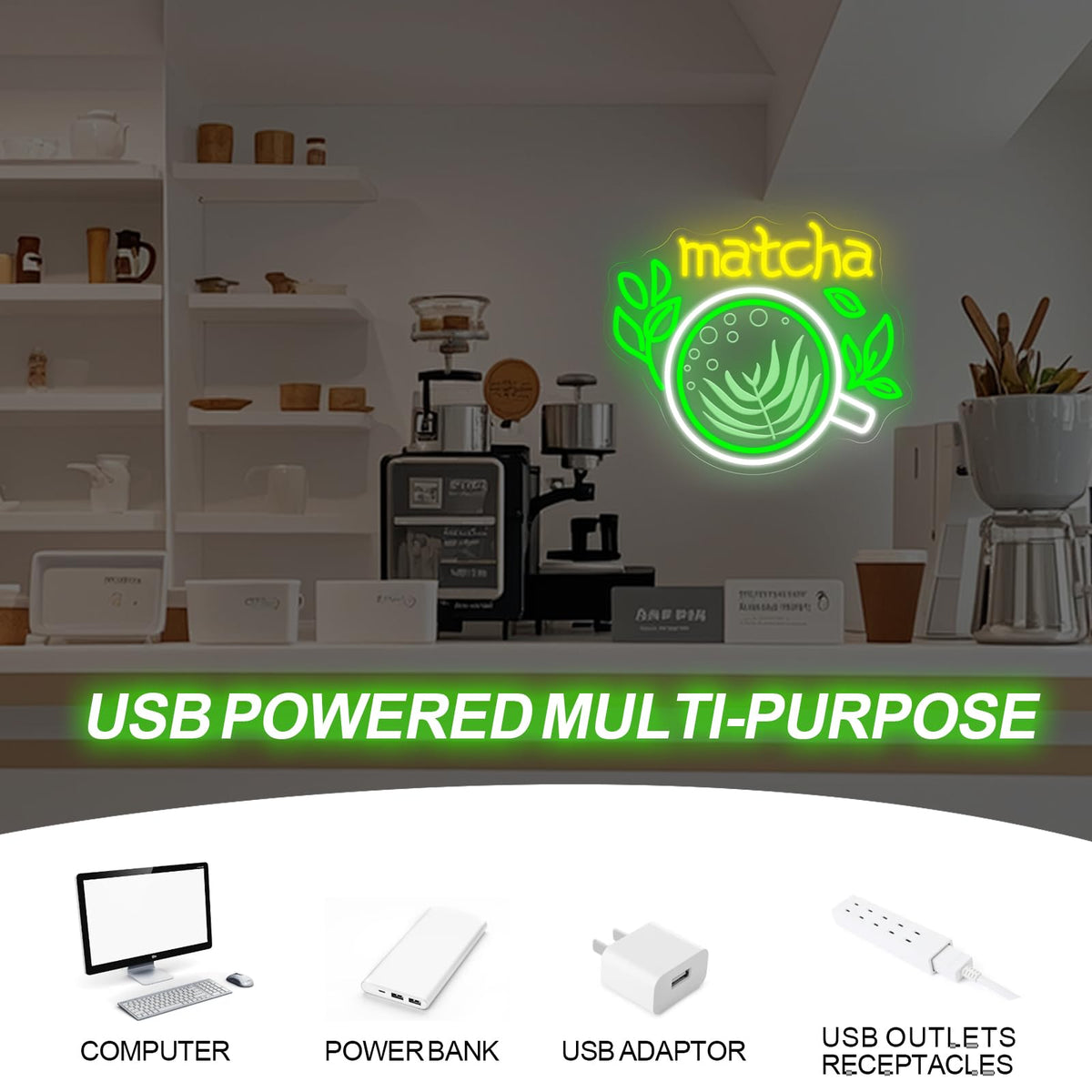 Matcha Neon Sign (Matcha Tea)