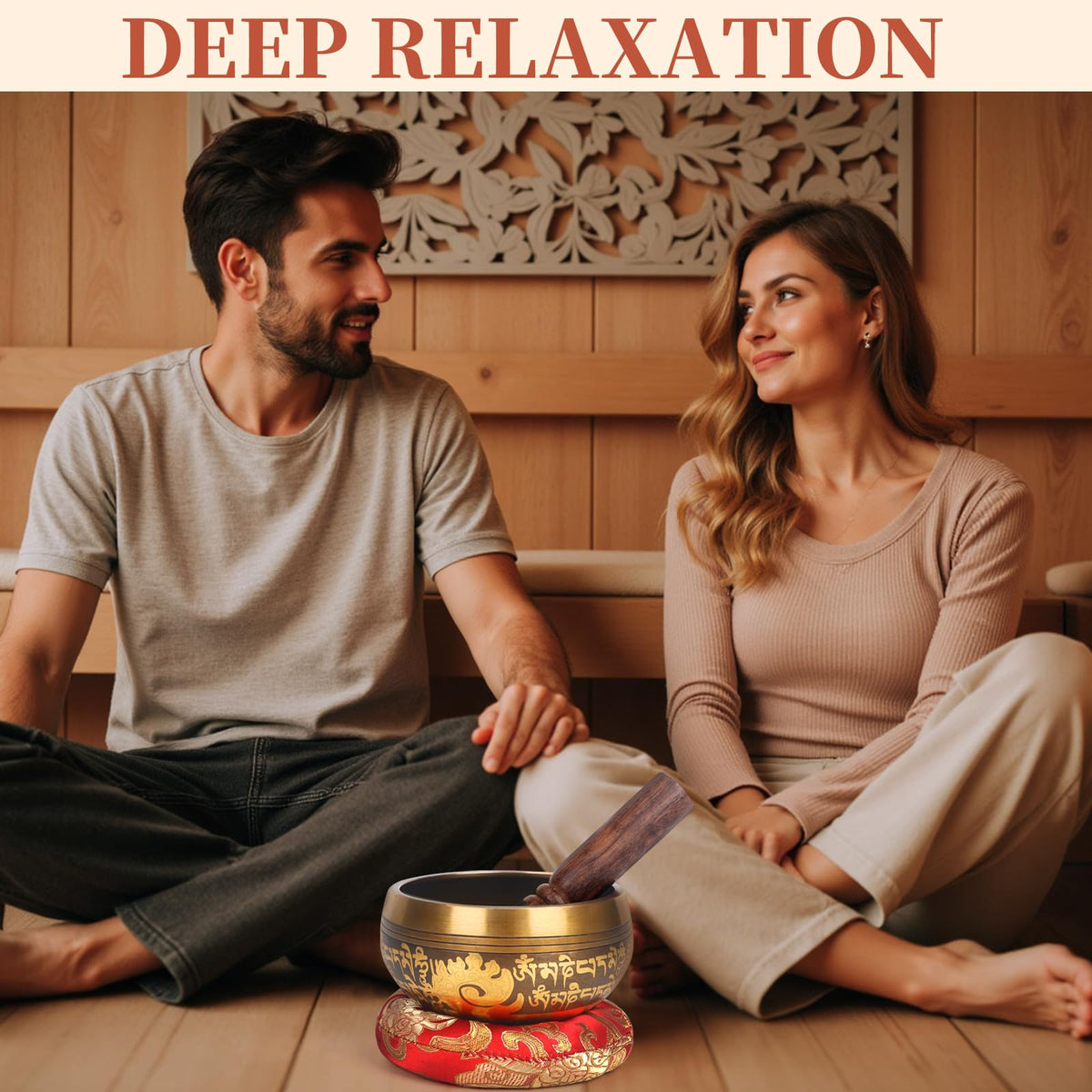 HandMade Meditation Singing Bowl (4 inch Gold)