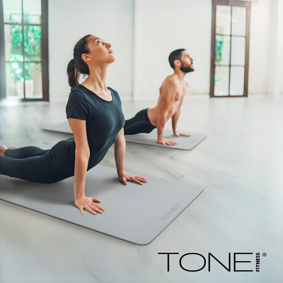 1 4" Yoga Mat (Pyramid Pattern / Black)