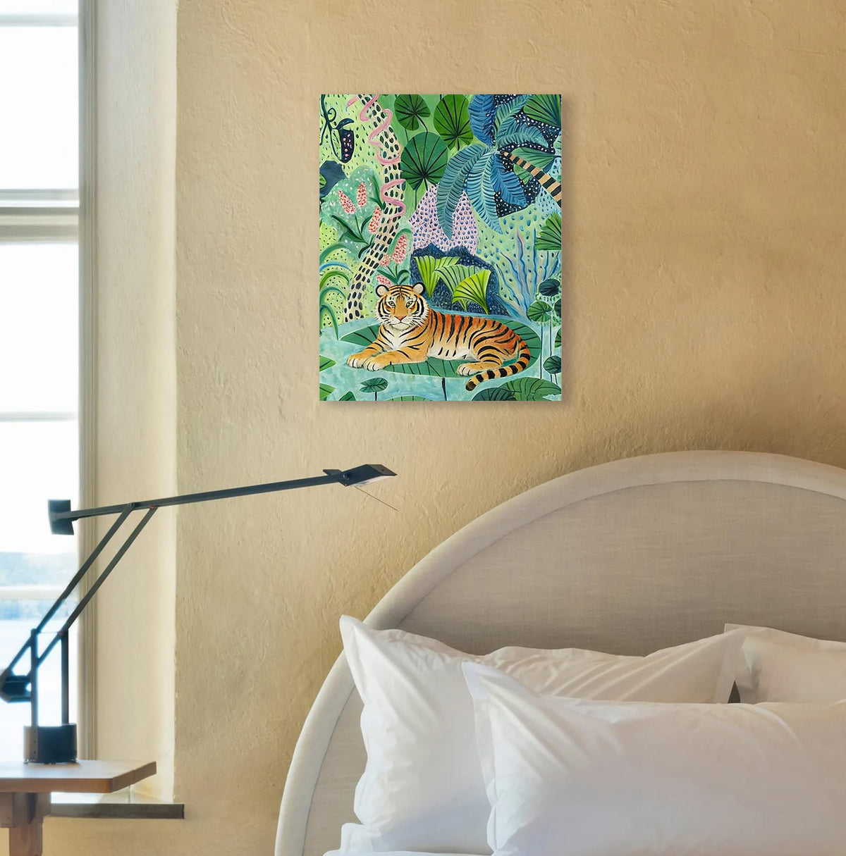 Jungle Tiger Tropical Animal Wall Art Decor 11x14 Inches (Tropical Jungle Tiger)