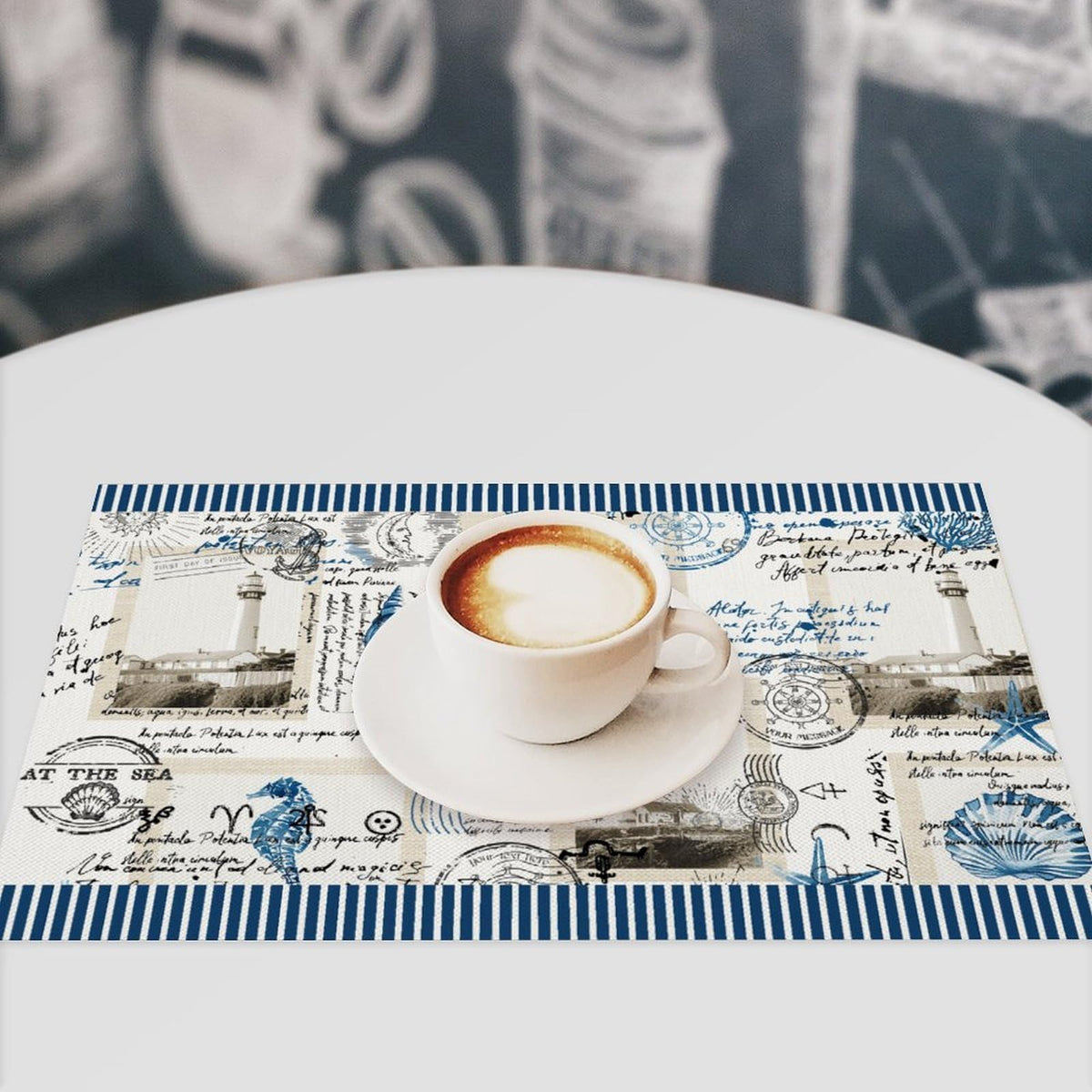 Nautical Placemat Set of 4 (Coastal-13 / 4pcs)