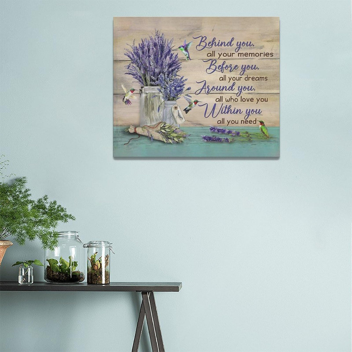 Lavender Wall Art Lavender Pictures Wall Decor Purple Floral Canvas Prints Flower Decorations Farmhouse Painting Framed Country Artwork Office Home Decor For Bathroom Bedroom Dining Living Room 24"x20" (Lavender / 20L" x 24W")