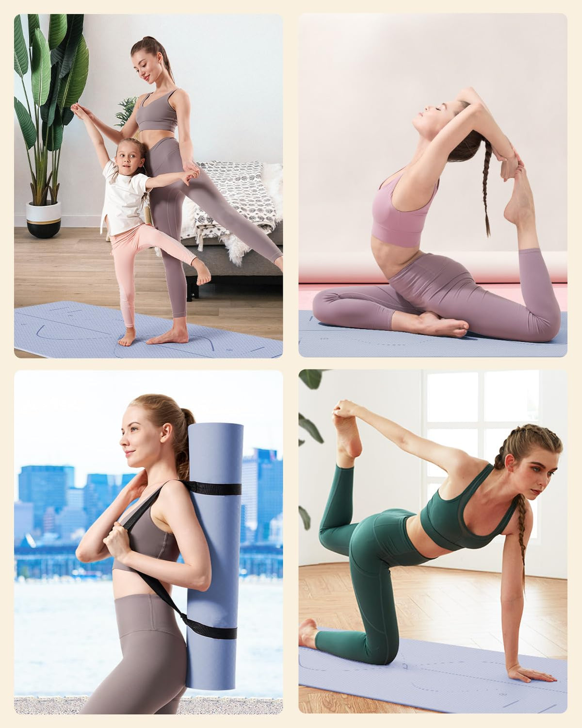 Yoga Mat 72"x 32"x1 (Nile / 72 x 32 x 1/3 in)