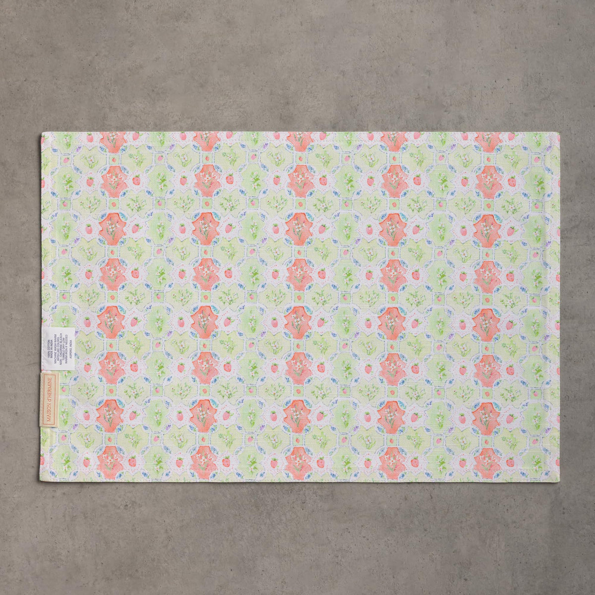 Placemats Set of 4 Reusable 100% Cotton (130 - Bunny Party / 13" X 19" (Pack of 4))