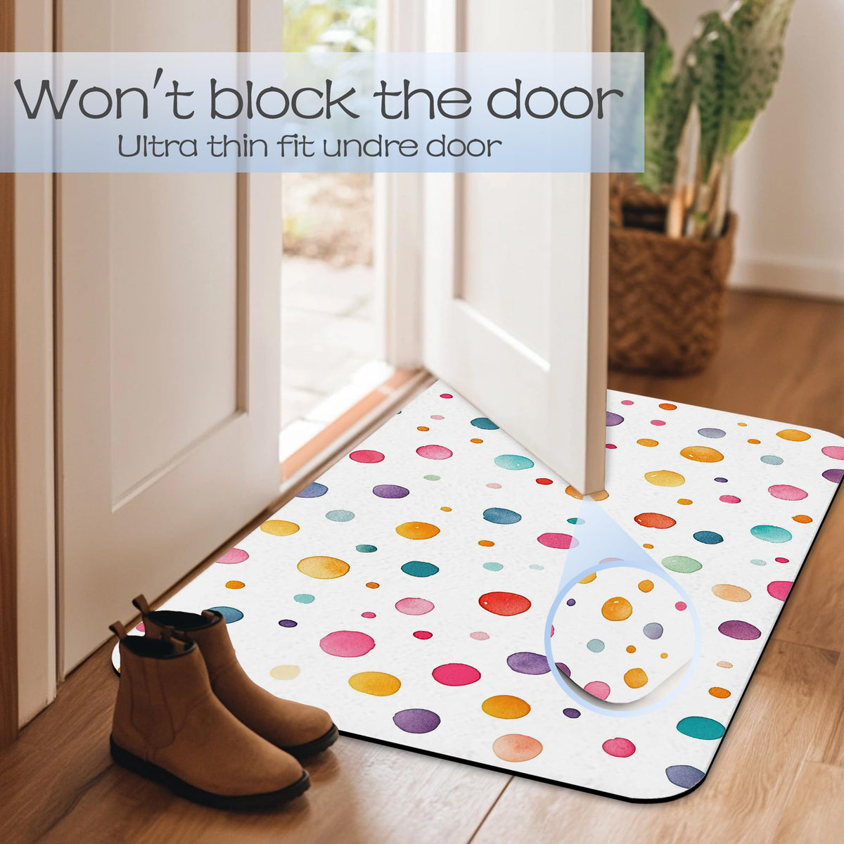 Colorful Polka Dots Bath Mat 29.5"x17" (Colorful Polka Dots)