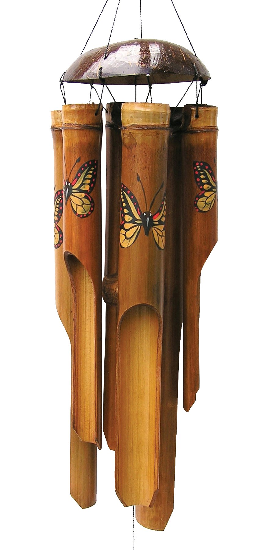 Gifts 125 Butterfly Simple Bamboo Wind Chime (Medium)