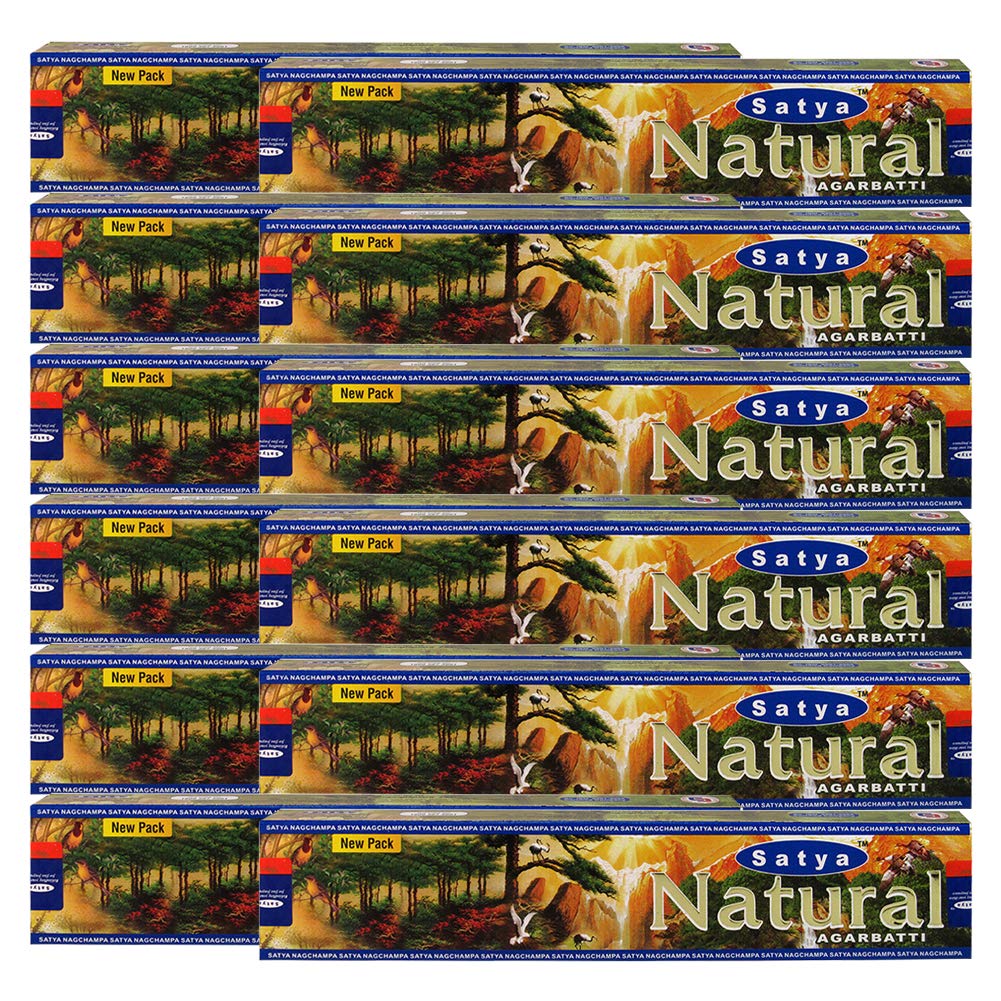 Natural Incense Sticks and Incense Stick Holder Bundle Insence Insense (Natural 15g - Pack of 12)