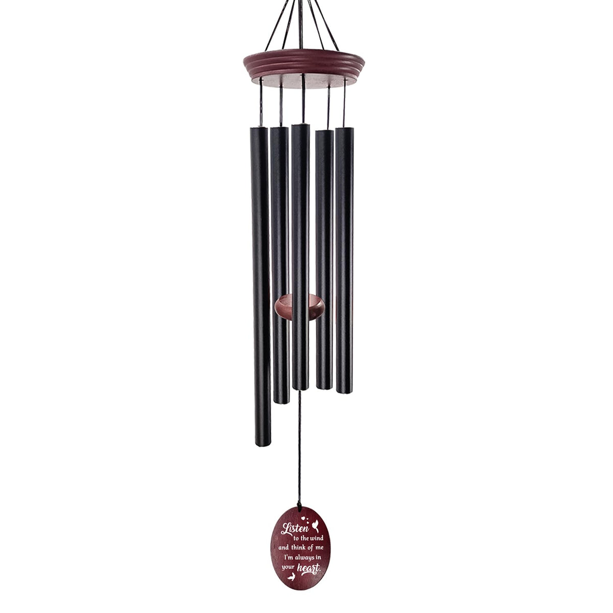 Sympathy Wind Chimes for Outside (Black)