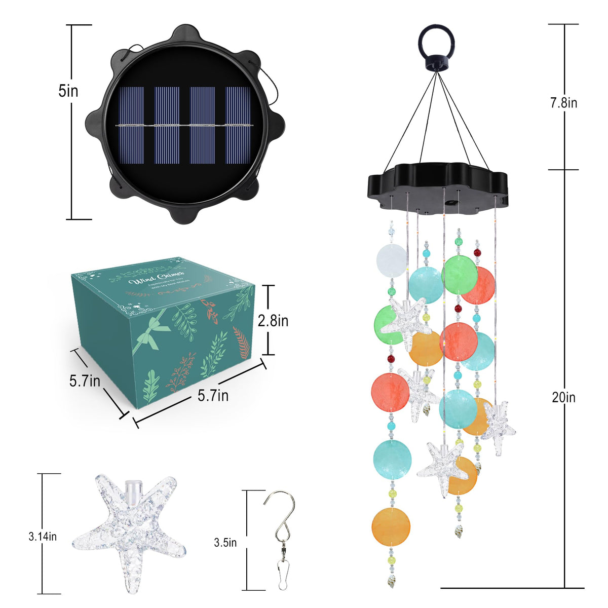 Boho Wind Chimes for Outside (Multicolor-1)
