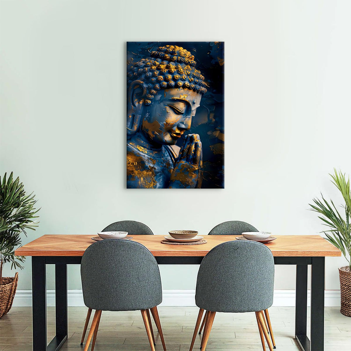 Zen Art Wall Decor Buddha Canvas Painting for Living Room Abstract Buddhist Wall Art Buddha Statue Prints Pictures Meditation Spiritual Poster Religious Artwork Bedroom Yoga Bathroom Decoration 24x36" (36"L x 24"W / Buddha)
