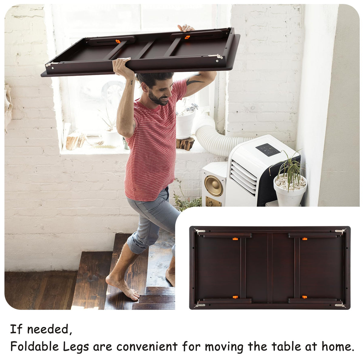 Large Size Floor Desk (Black Walnut / 33.5 inch)