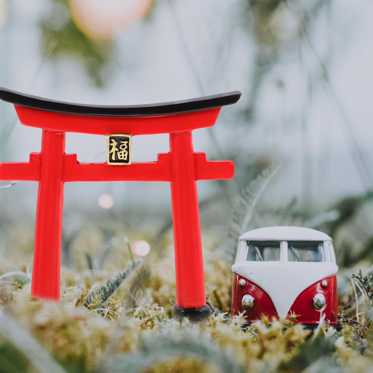 Japanese Torii Sculpture Aquarium Decor (11X9.5X2.5cm)