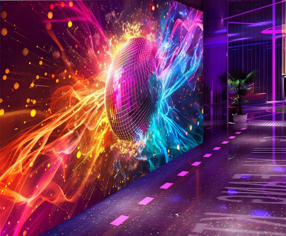 Peel and Stick Wall Mural Wallpaper Night Club 157"×108" Decor K02 (K02 / 157" x 108")