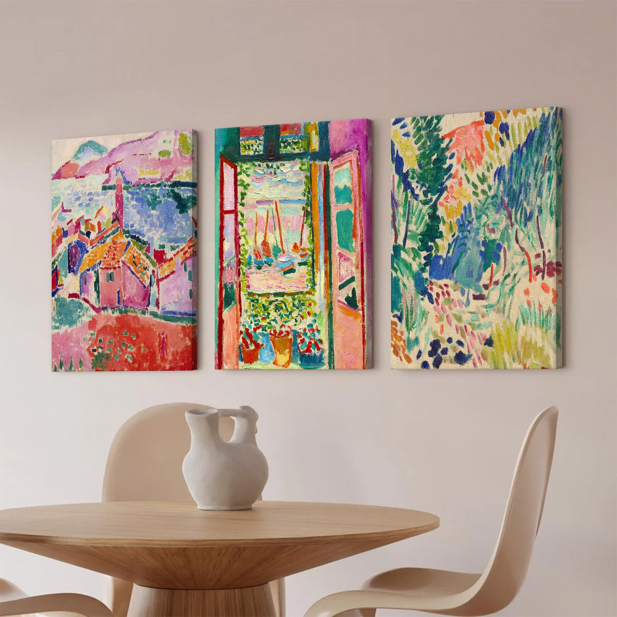 Henri Matisse Wall Art Prints Aesthetic Canvas Matisse Wall Decor Painting Colorful Matisse Wall Art Poster Boho Abstract Matisse Picture Artwork for Bedroom Living Room 16x24x3 Inch Ready to Hang (Wrapped Canvas / Henri Matisse Prints / 24"L x 16"W)